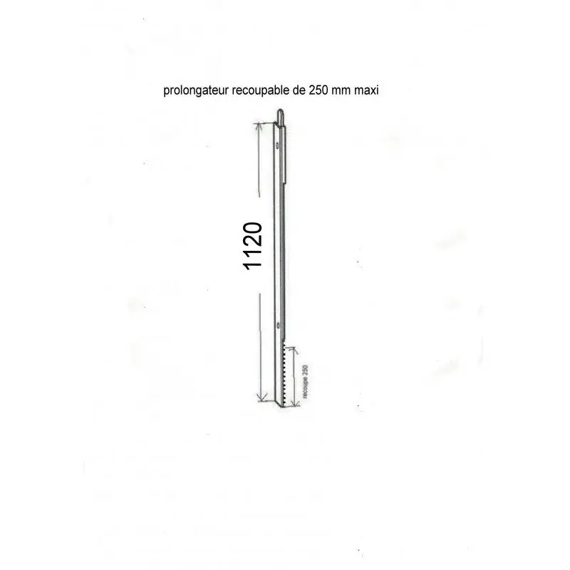 Prolongateur haut en 1120 mm